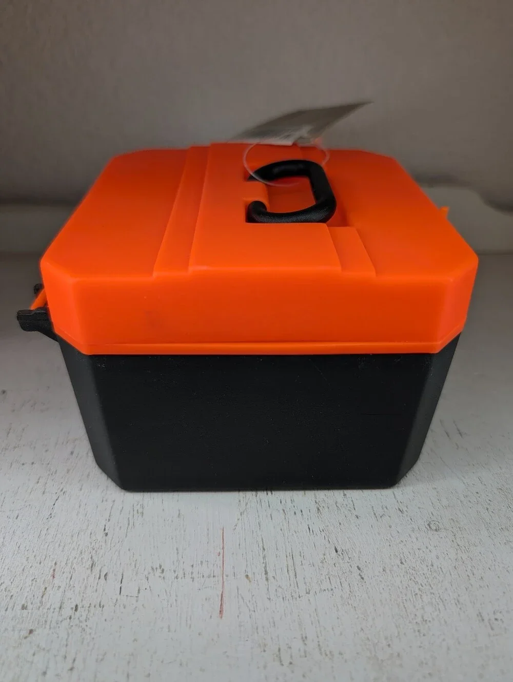 Vintage Retro Caboodle Case 2 Tier Mirror Tray Insert Orange Black Organizer